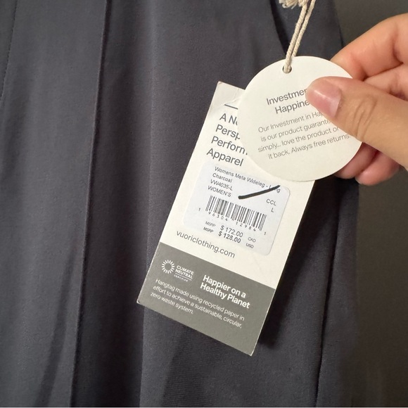 NEW Vuori Meta Wide Leg Pants Long Grey - Picture 5 of 6